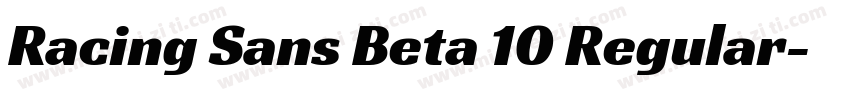 Racing Sans Beta 10 Regular字体转换